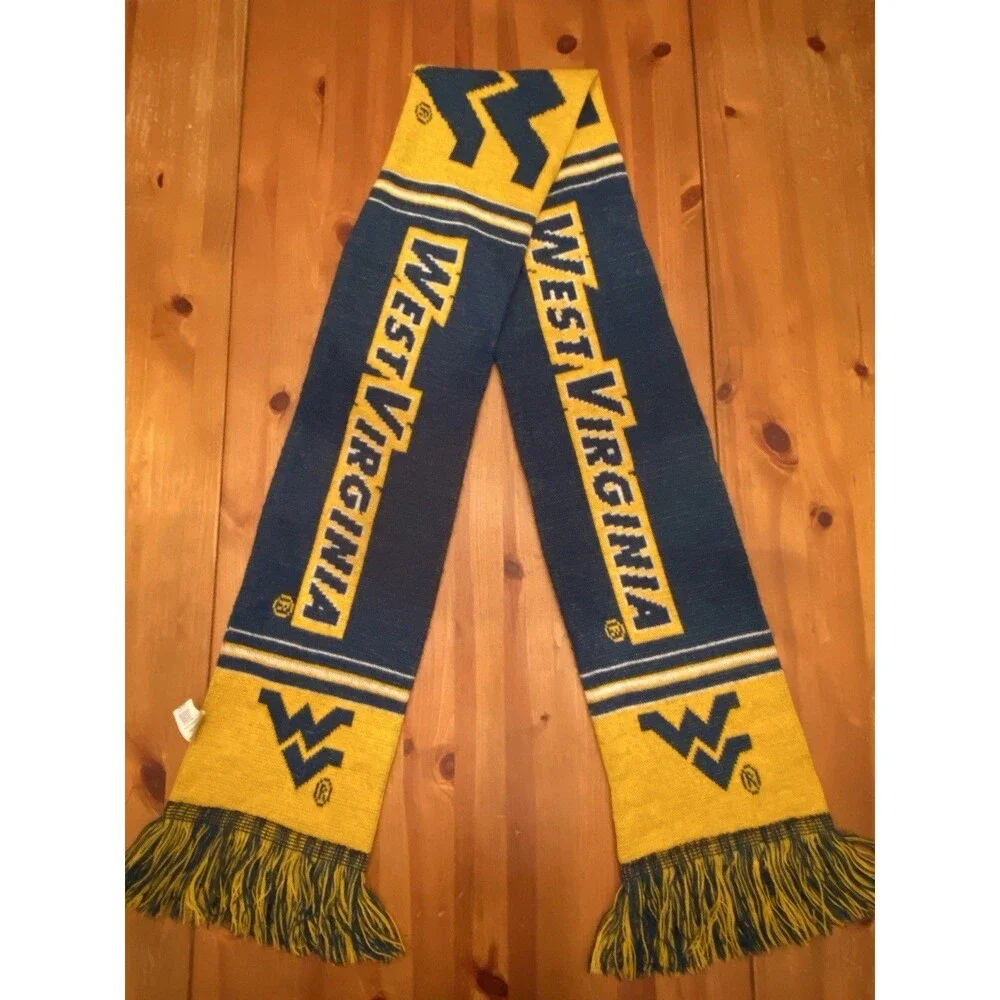 West Virginia Mountaineers Scarf Fringe Ends 64